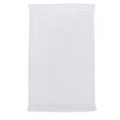 Premium Fringed Velour Fingertip & Spirit Towel (White Imprinted)